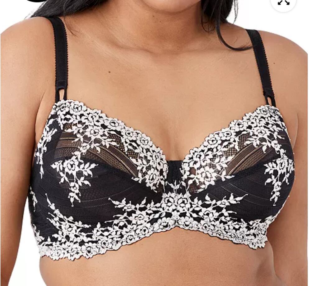 Wacoal 65191 Embrace Lace Unlined Full Coverage Underwire Bra 34D Black